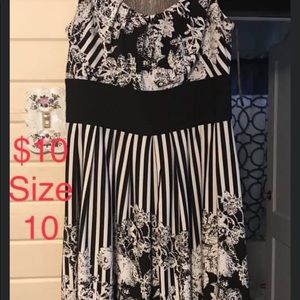 Size 10 dress!  And size large cardigan